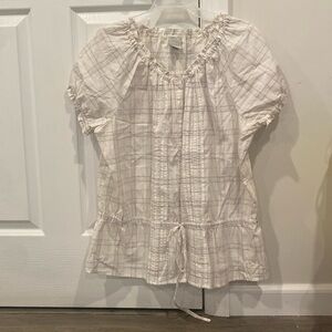 Merona Plaid Boho Style Top with Front Tie - Women’s Size XL . tops shirts